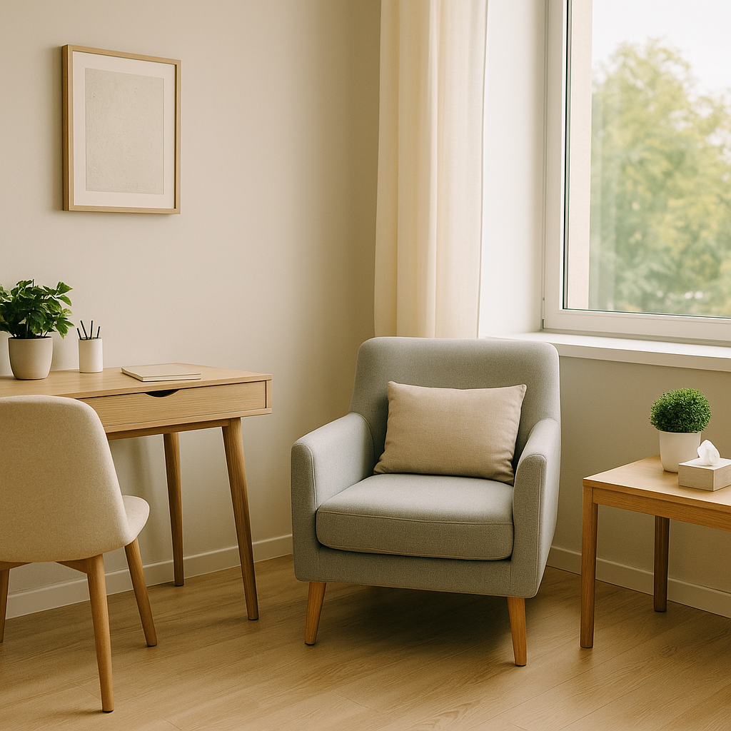 Therapy office living room